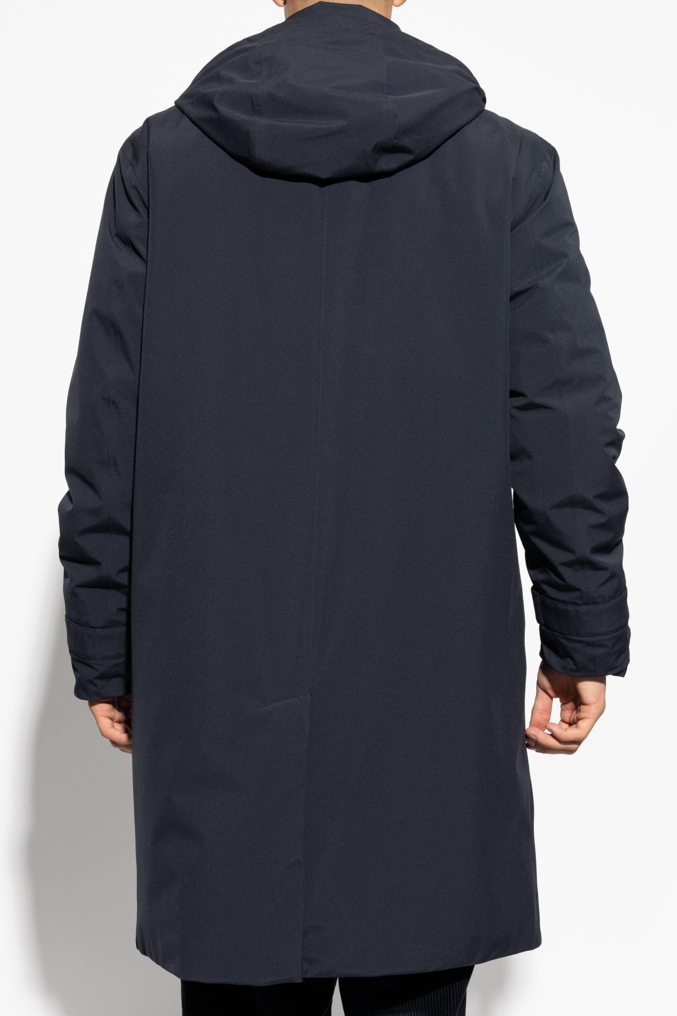 Moncler Larezila Hood Long Parka Jacket In Black