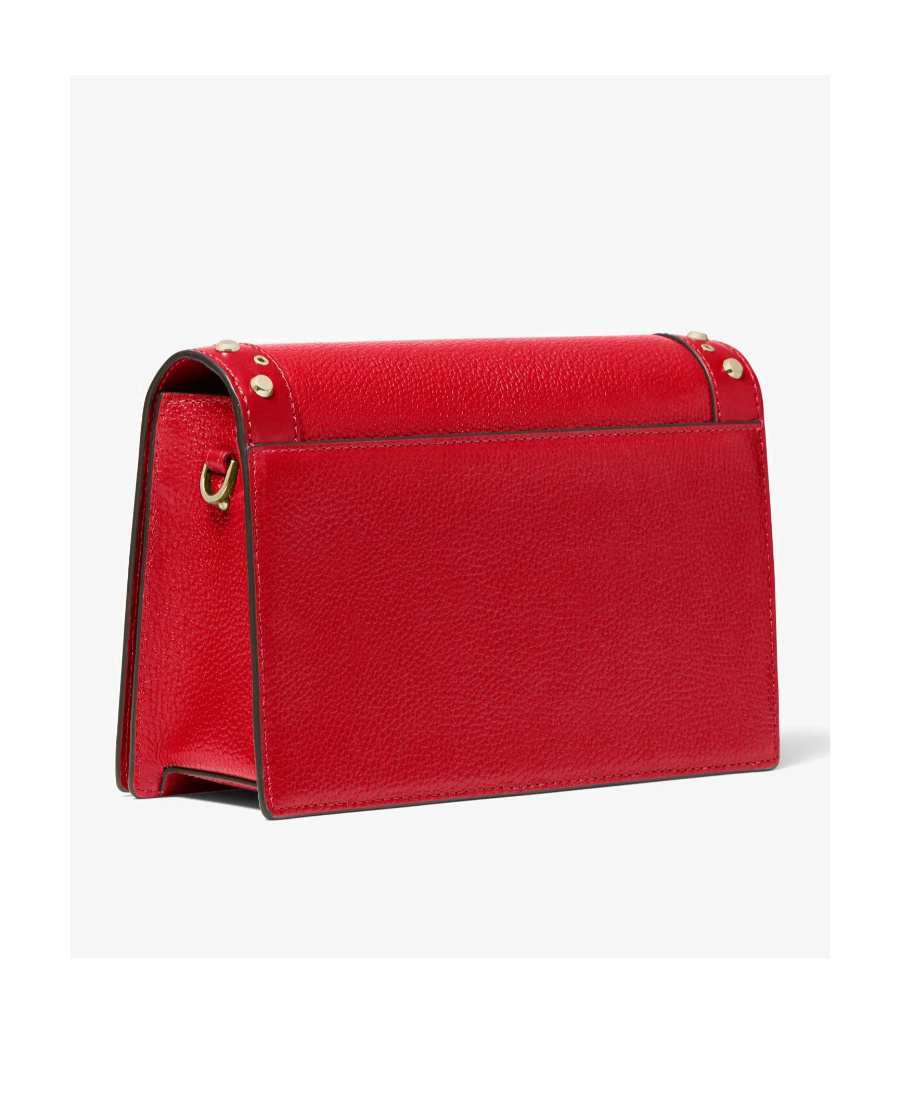 Michael Kors Mercer Large Rivet Decorated Satchel In Red