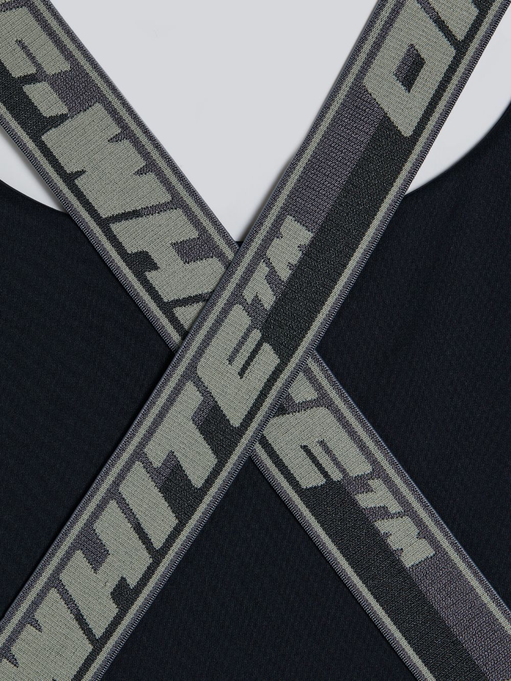 Off-white Logo Strap Swimsuit In Black