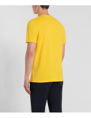 Paul & Shark Round Neck Logo T-shirt In Yellow