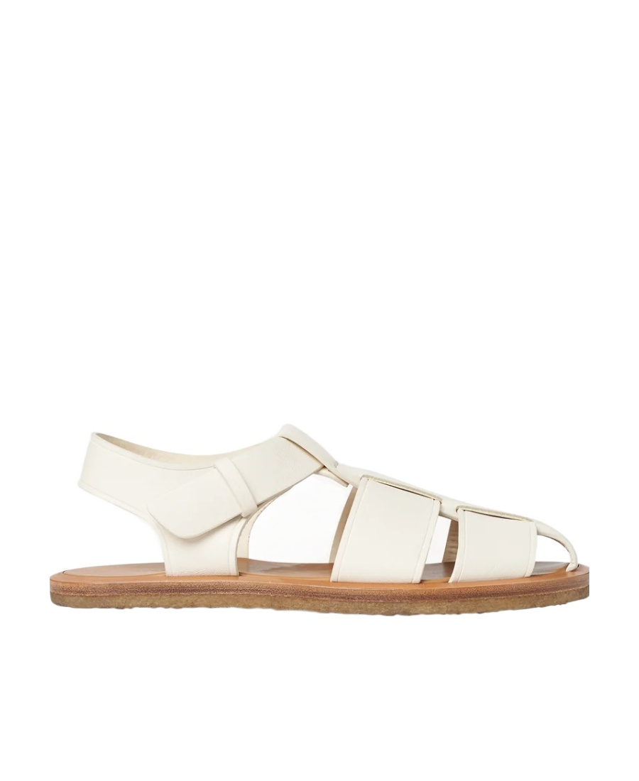 The Row Caged-design Leather Sandals In White