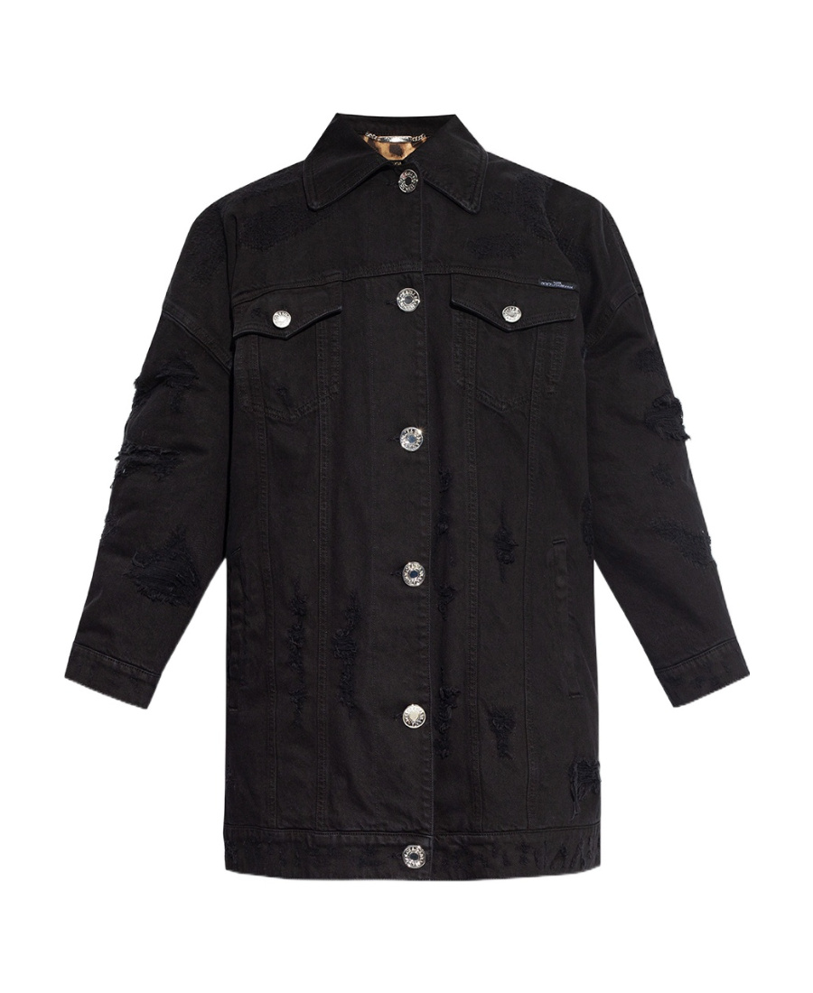 DOLCE & GABBANA SINGLE-BREASTED DENIM COAT