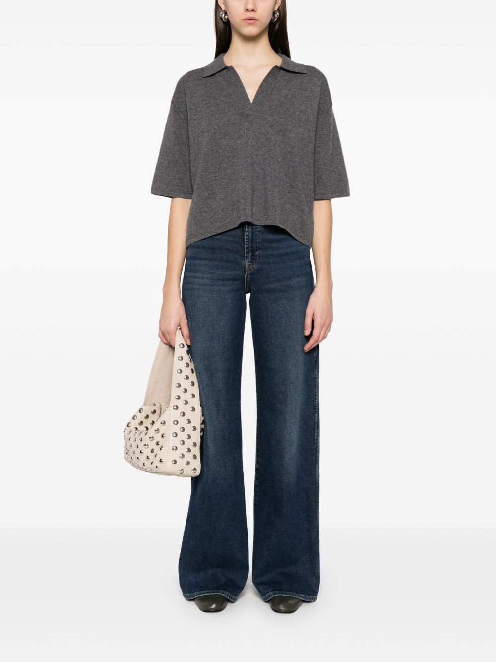 7 For All Mankind Wide-leg High-waist Denim Jeans