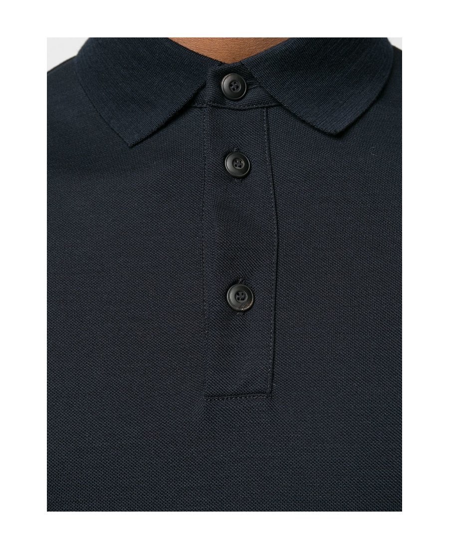 Giorgio Armani Classic Polo Shirt For Men In Black