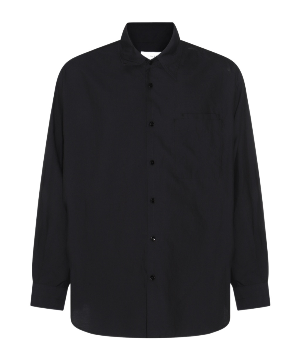Lemaire Long-sleeved Shirt In Black