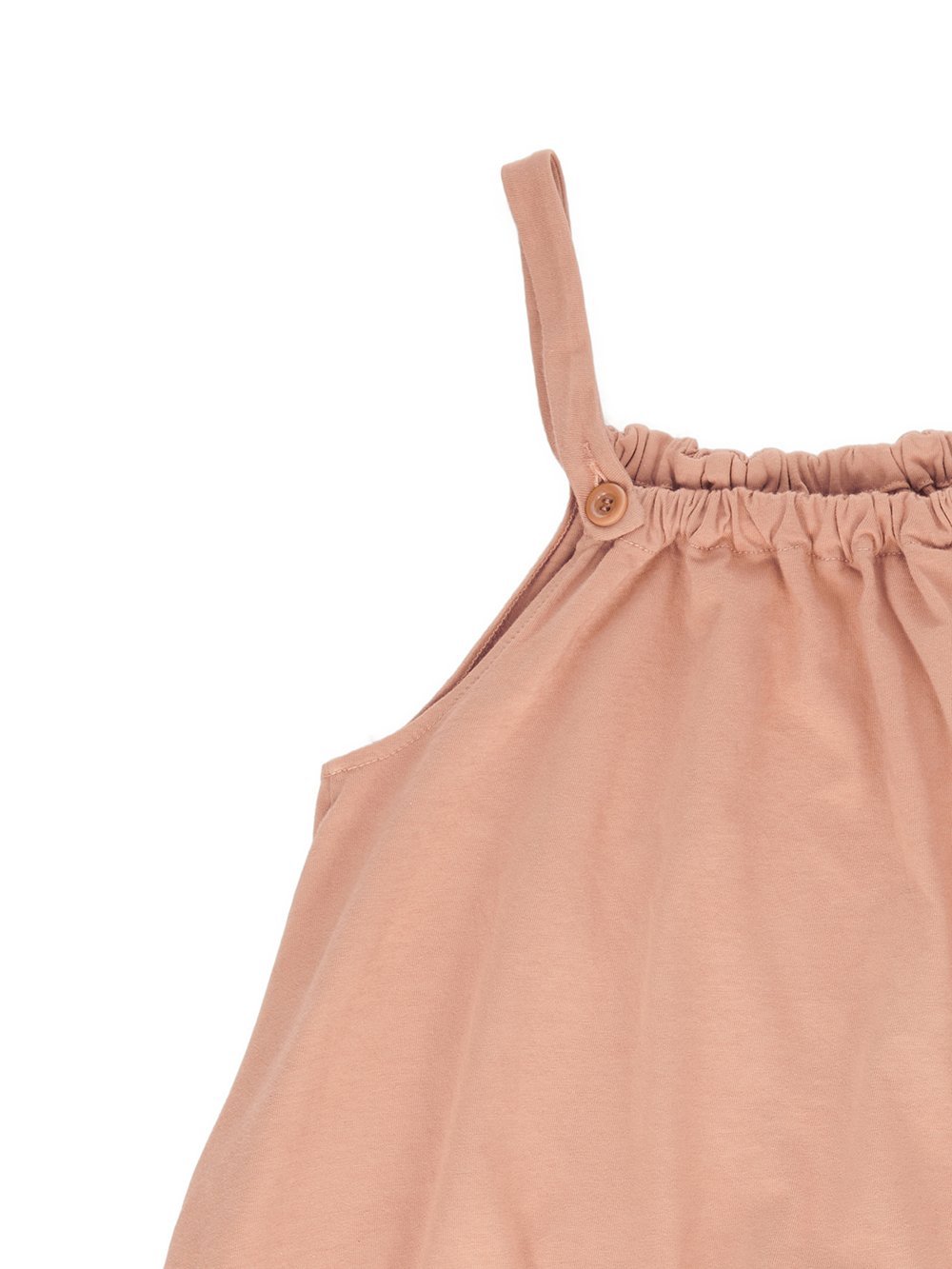 Rick Owens Ruched Jersey Dungaree In Nude