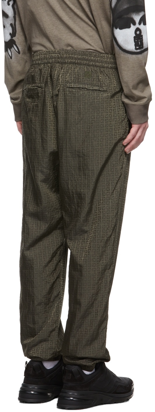 Givenchy 4g Jacquard Track Pants In Military Green