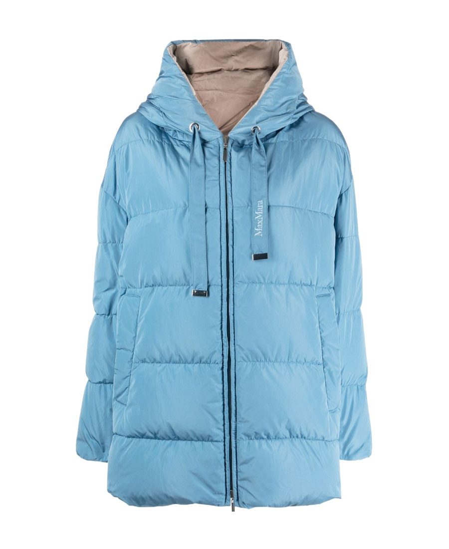 Max Mara Blue The Cube Taffy Reversible Down Jacket In Blue