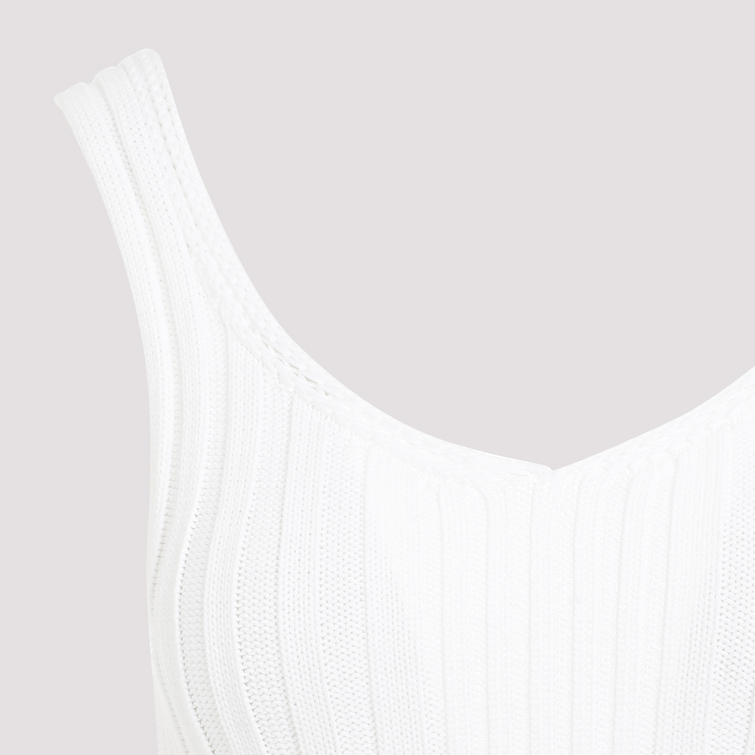 Khaite Ottilie Ribbed-knit Dress In White