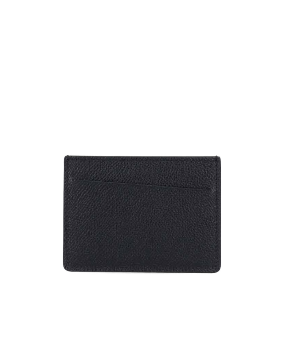 Maison Margiela Black Card Holder With Four Rear Stitchings In Leather Woman In Black