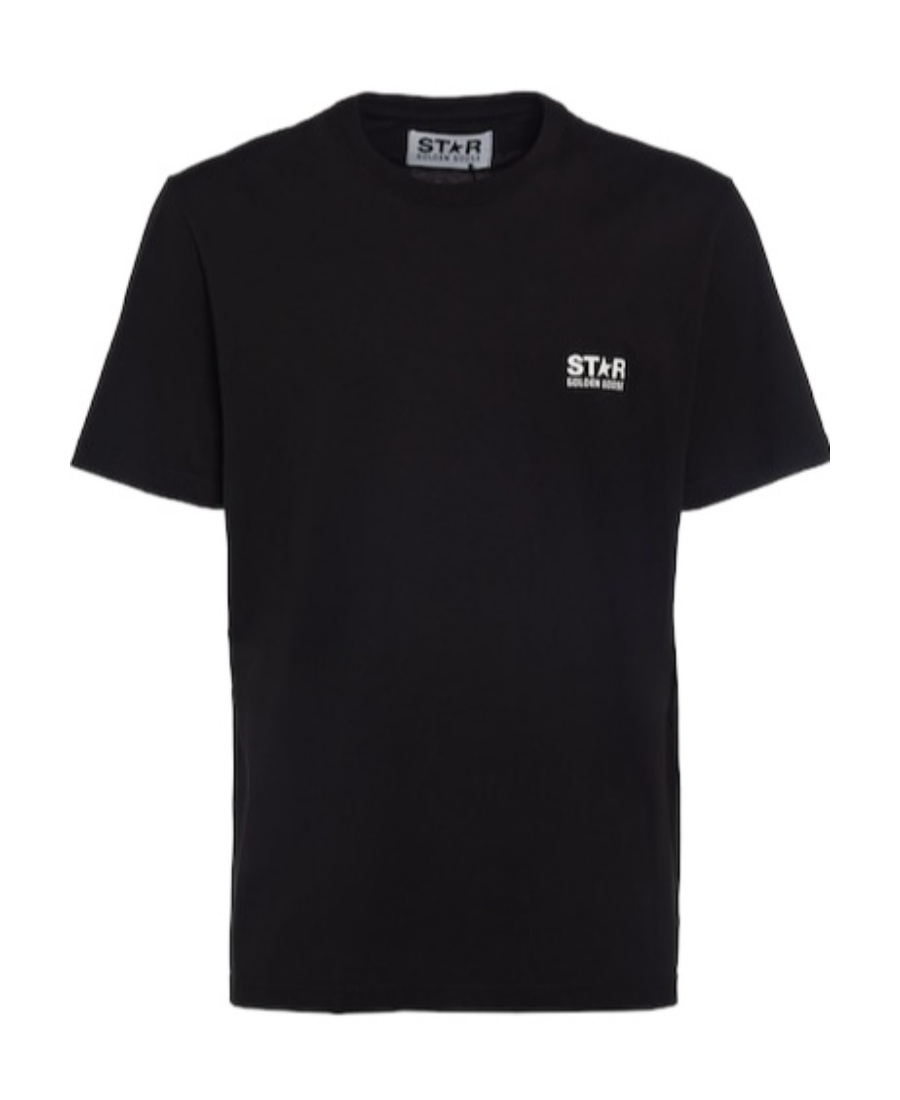 Golden Goose Men Logo Print T-shirt In Black