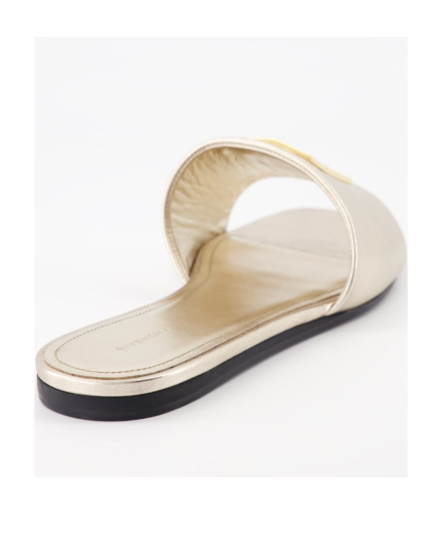 Givenchy 4g Flat Mules In 4g Lurex Embroidery In Nude