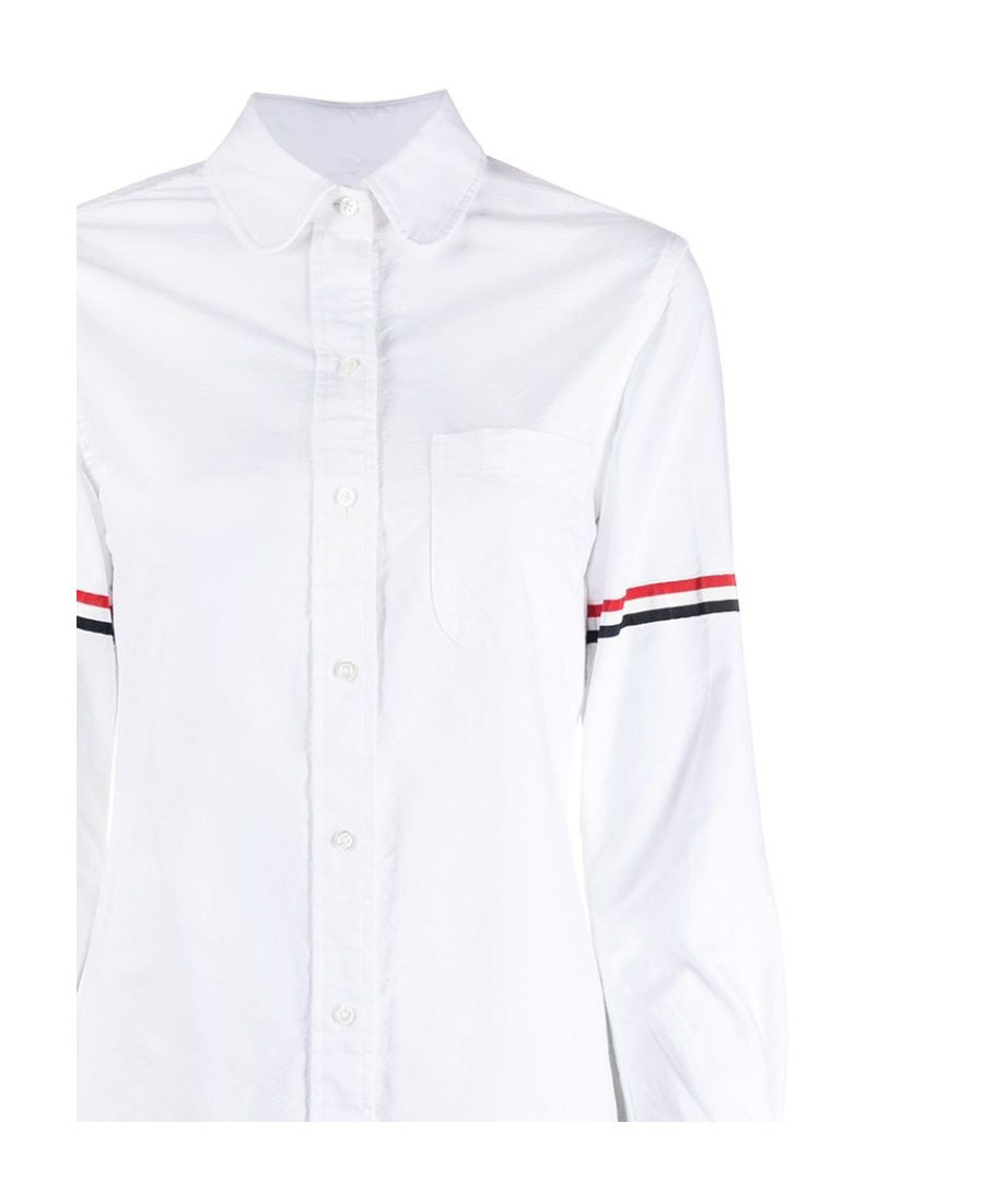 Thom Browne Grosgrain Armband Oxford Shirt In White