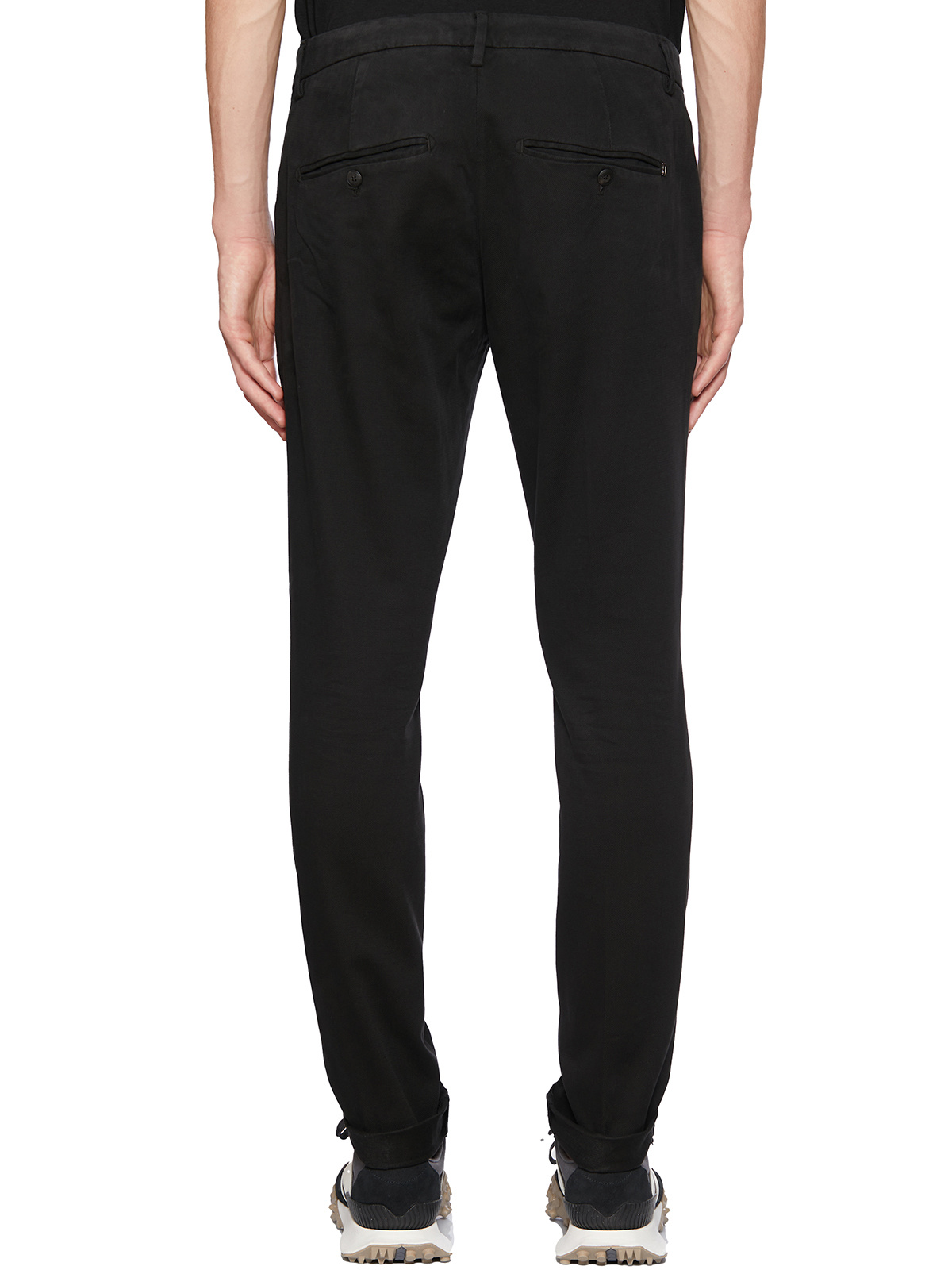 Dondup Belt-lined Casual Pants In Black