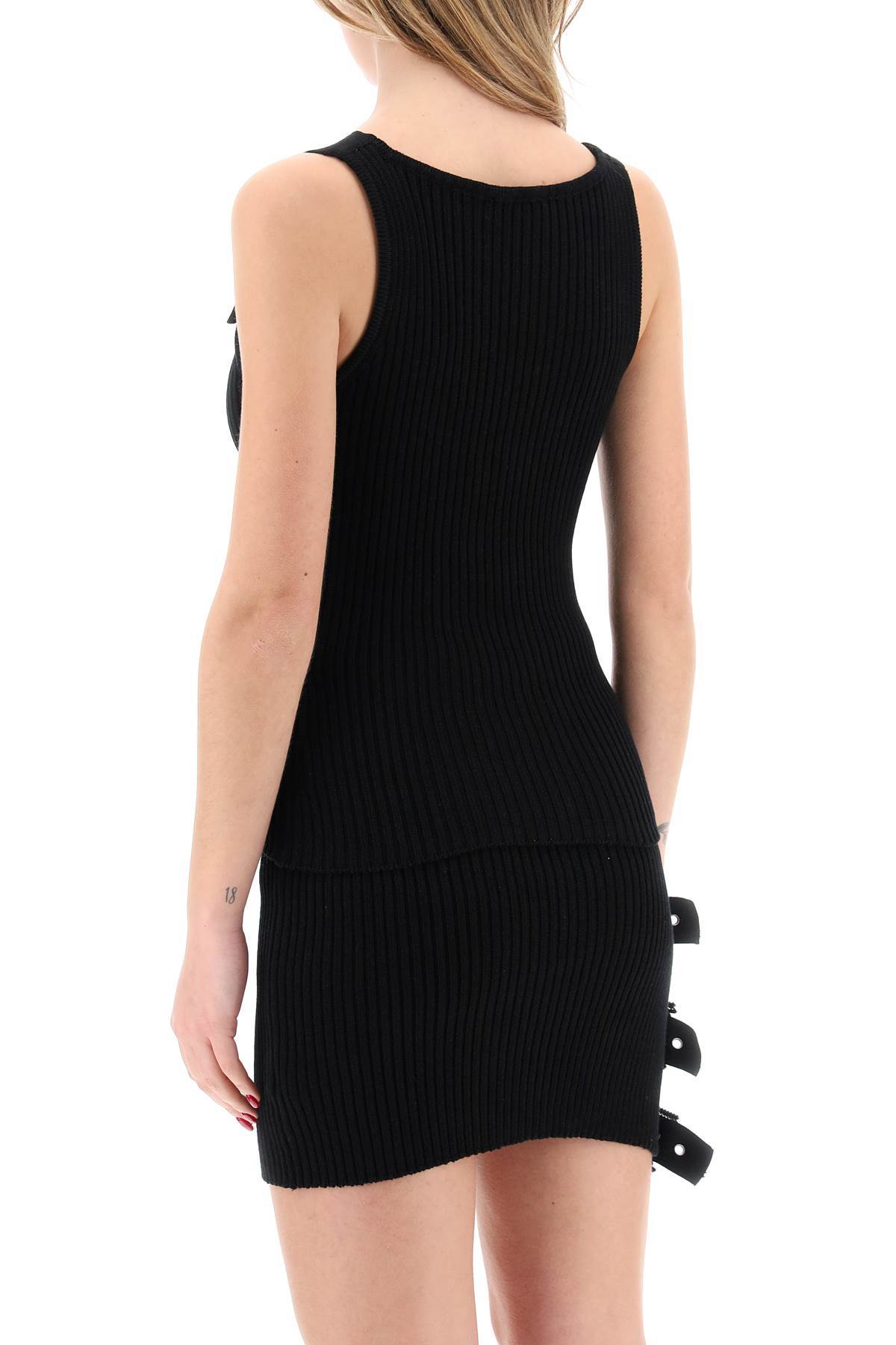 GIUSEPPE DI MORABITO BUCKLE-DETAIL KNITTED TOP