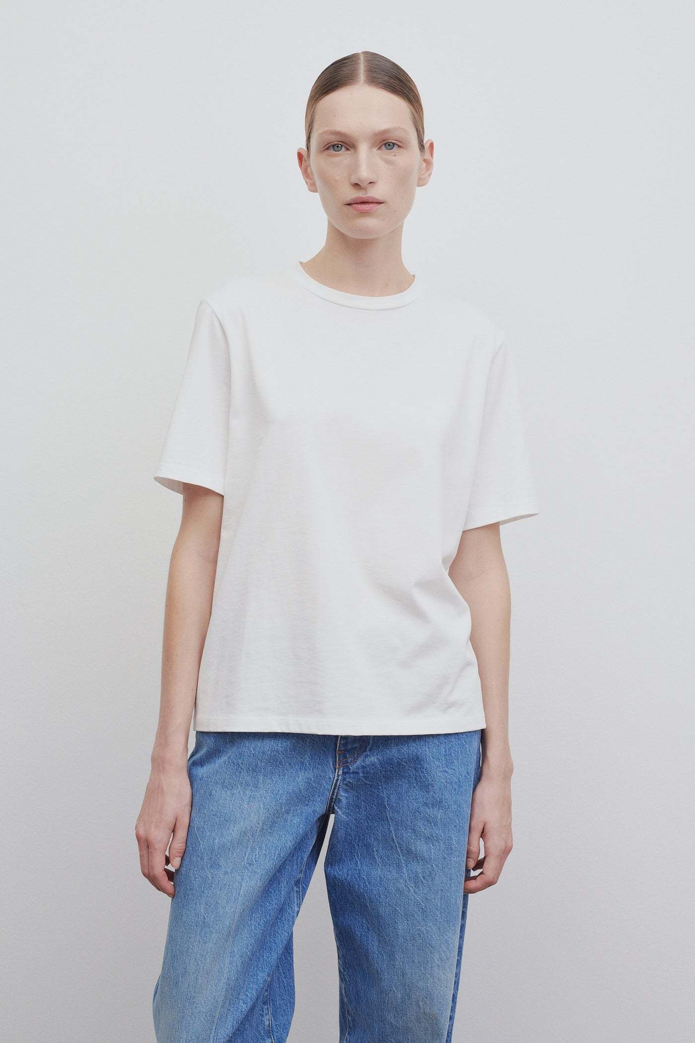 The Row Essentials Wesler Cotton-jersey T-shirt In White