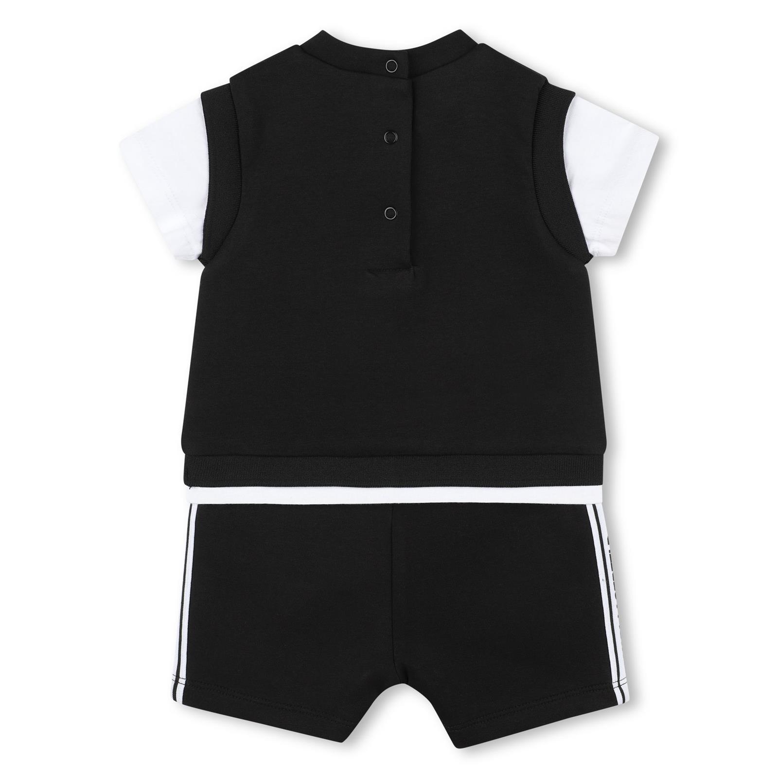 Karl Lagerfeld Printed Jumpsuit In Black