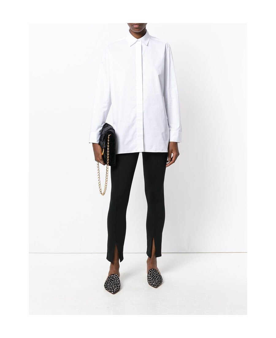 Shop The Row Thilde Front-slit Trousers In Black