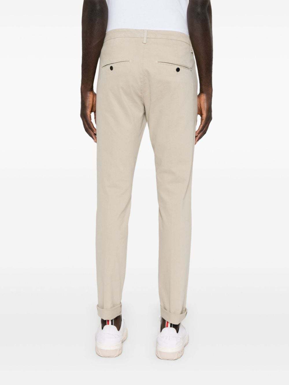 Dondup Gaubert Low-waist Slim-fit Trousers In Nude