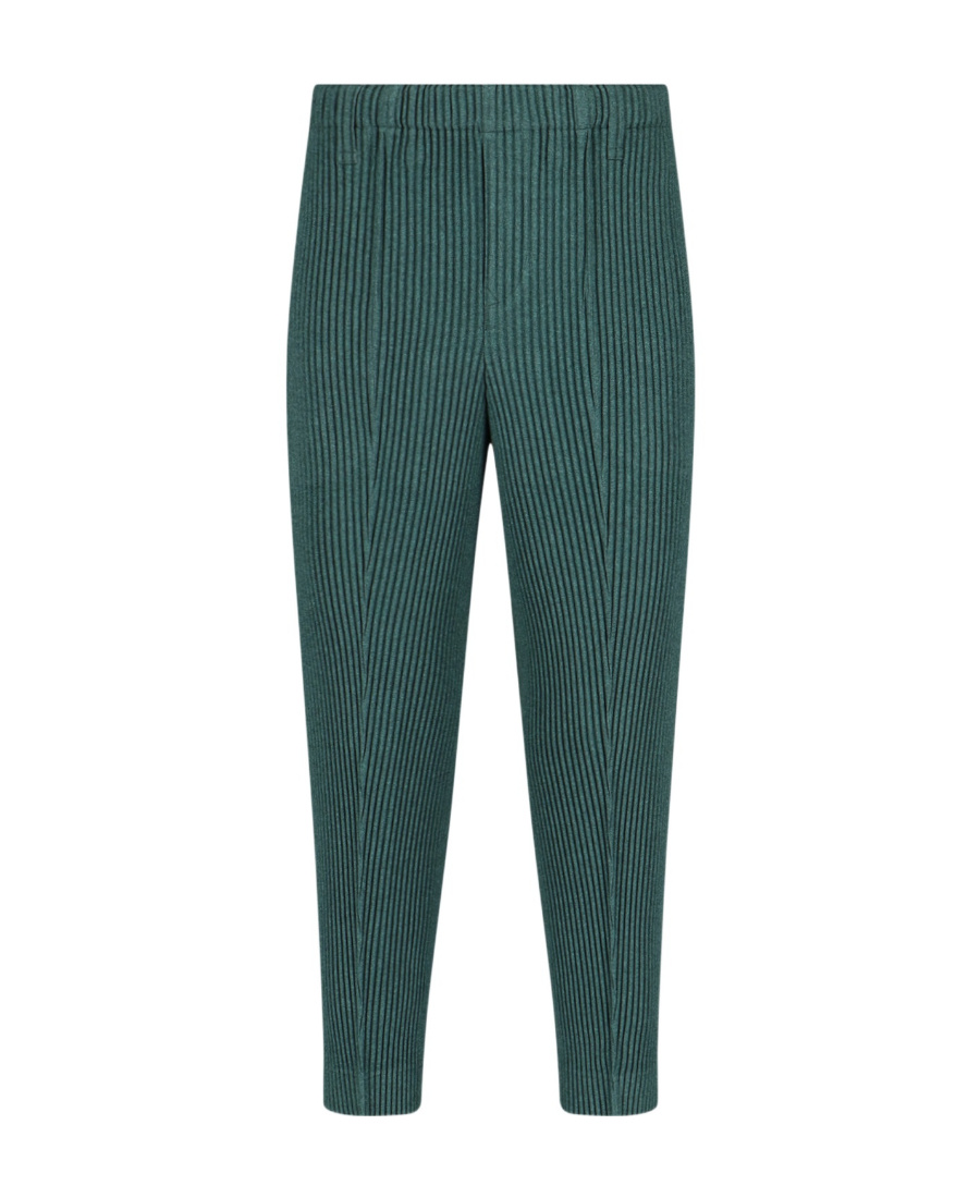 Shop Issey Miyake Plissé Straight-leg Trousers In Green