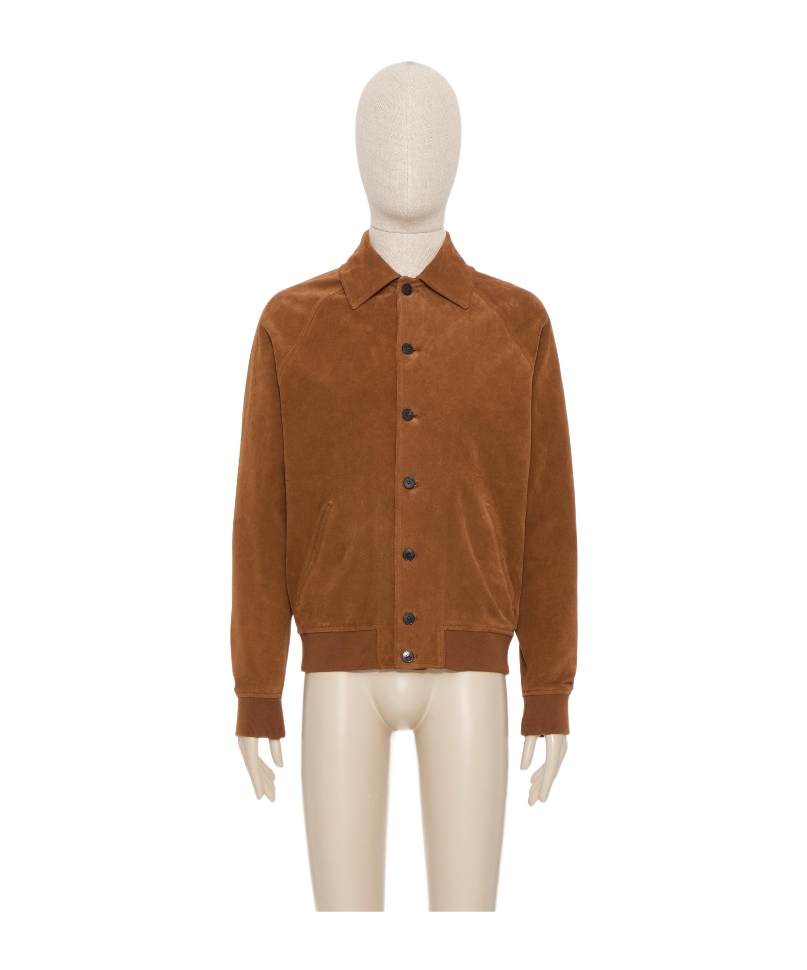 Valentino Giacca Pelle Leather Light Suede Bomber Jacket In Brown