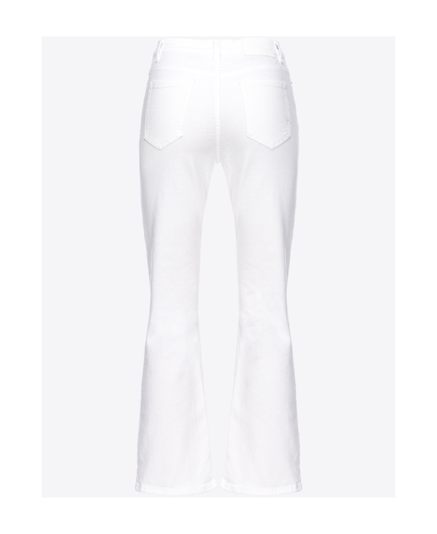 Pinko Mid-rise Flared Jeans In White