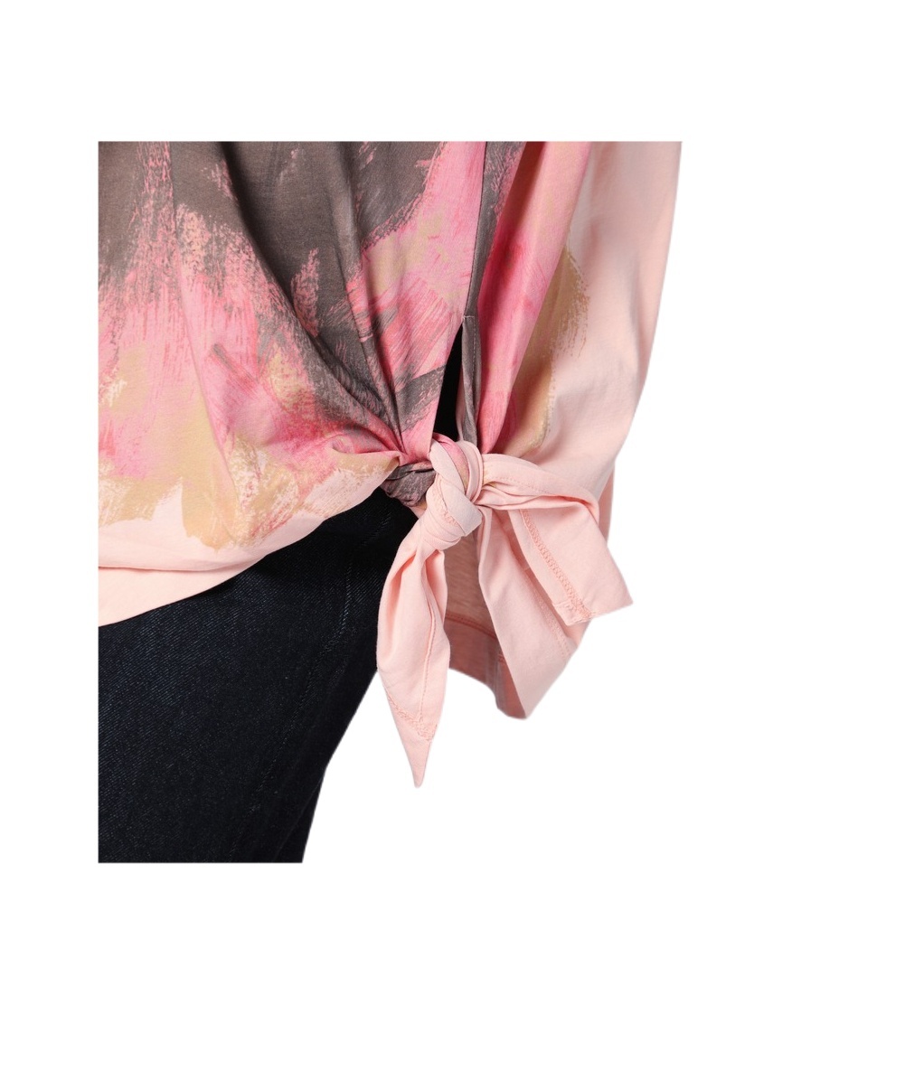 Dries Van Noten Pink Cotton T Shirt With Bow In Nude