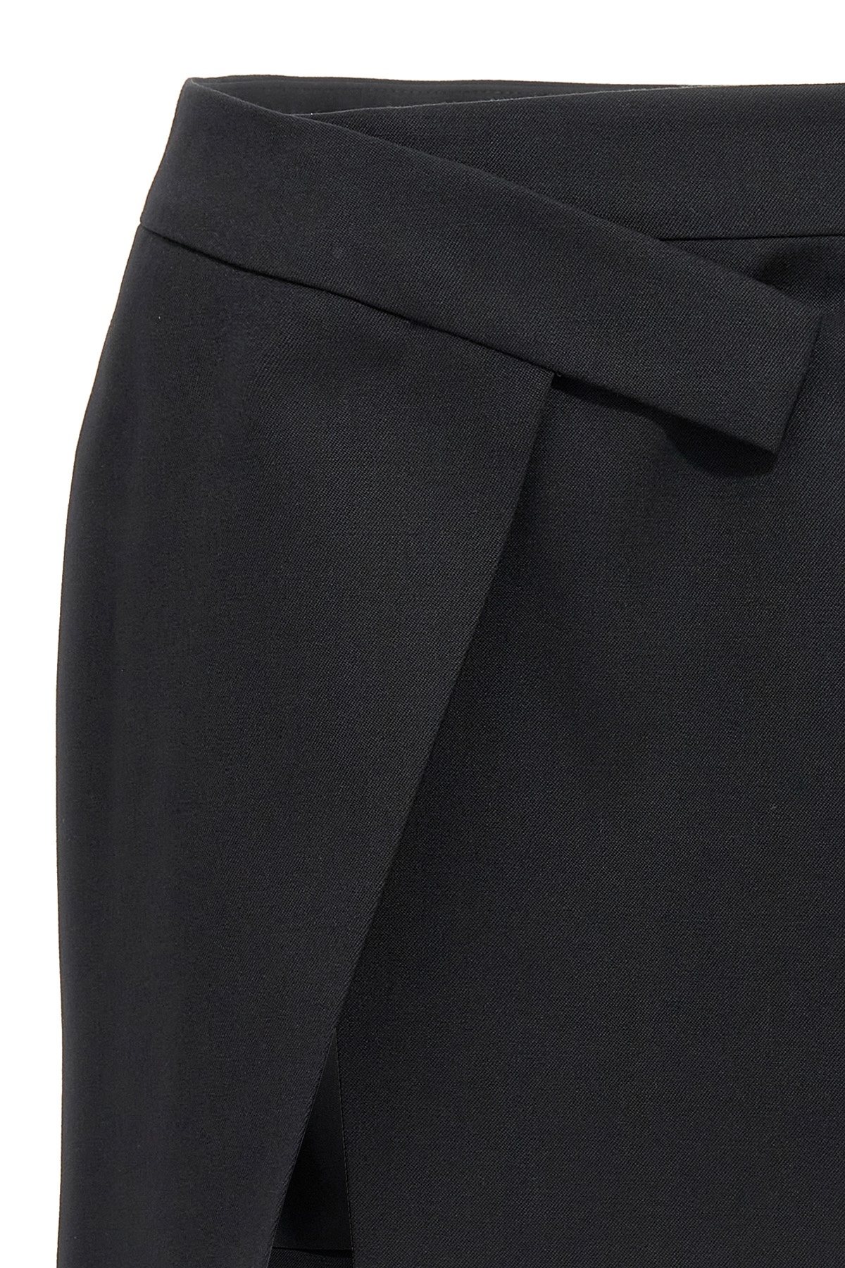 Attico Cloe Wrap Miniskirt In Black