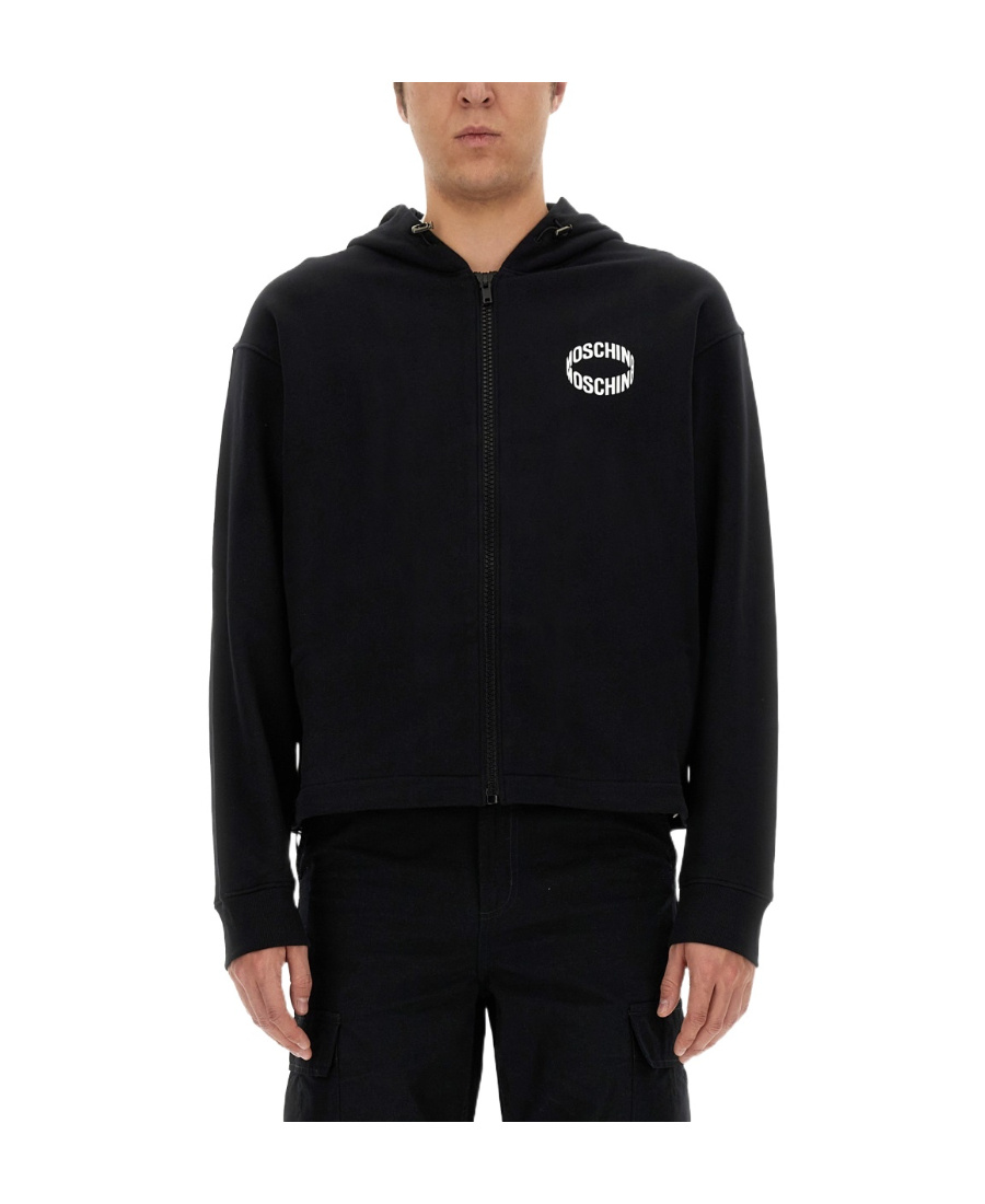 Moschino Sweatshirt With Logo In Black