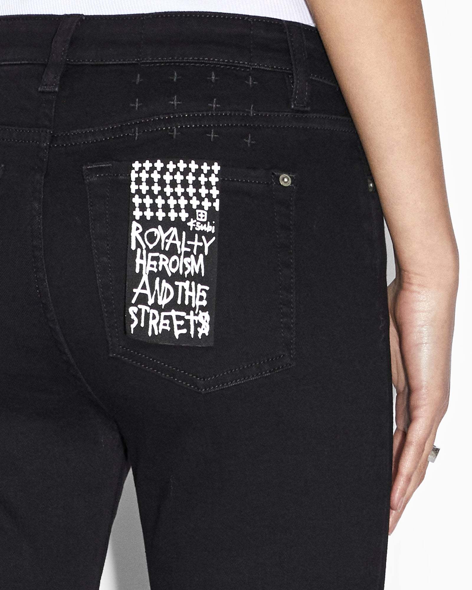 Ksubi Spray On Cropped Jeans In Black