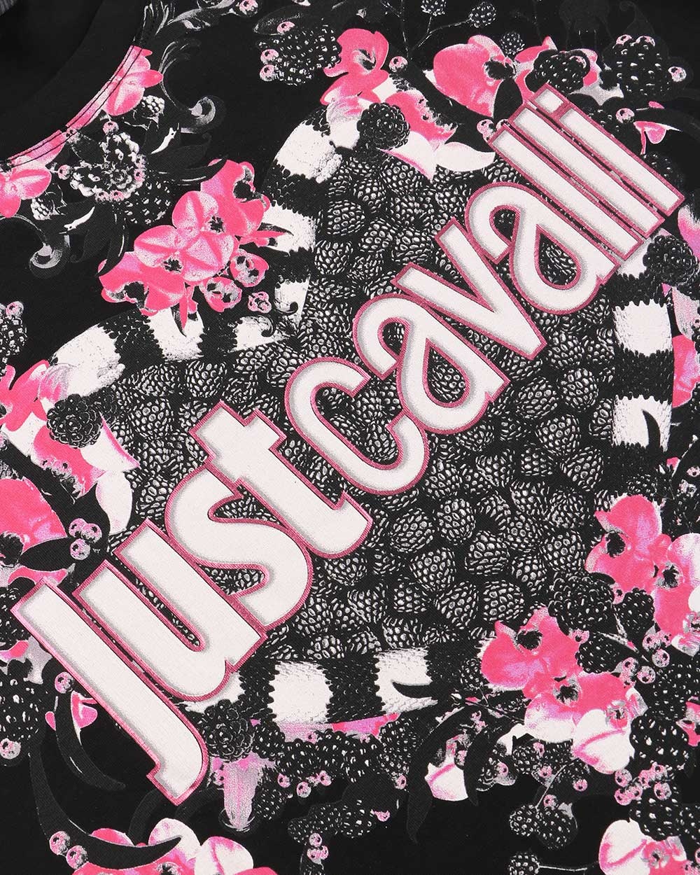 Just Cavalli Letter Printed T-shirt In Black