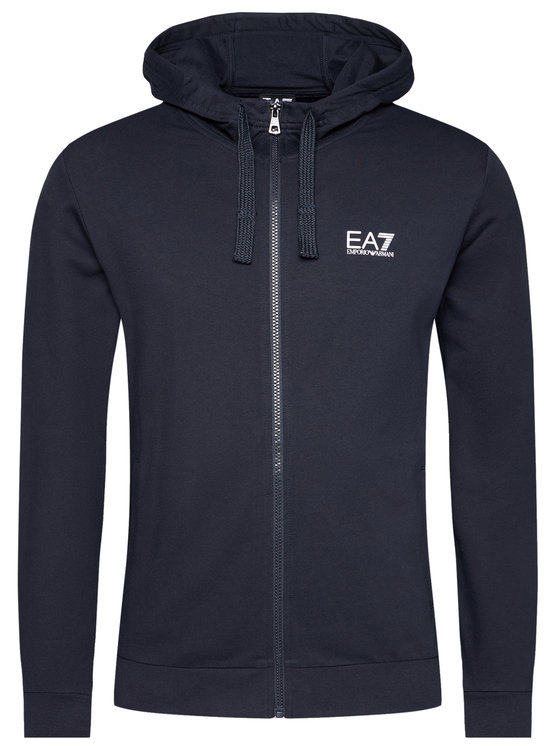 Ea7 Logo-print Track Jacket In Black