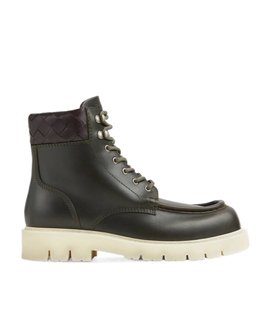 Bottega Veneta Haddock Lace-up Ankle Boot In Black