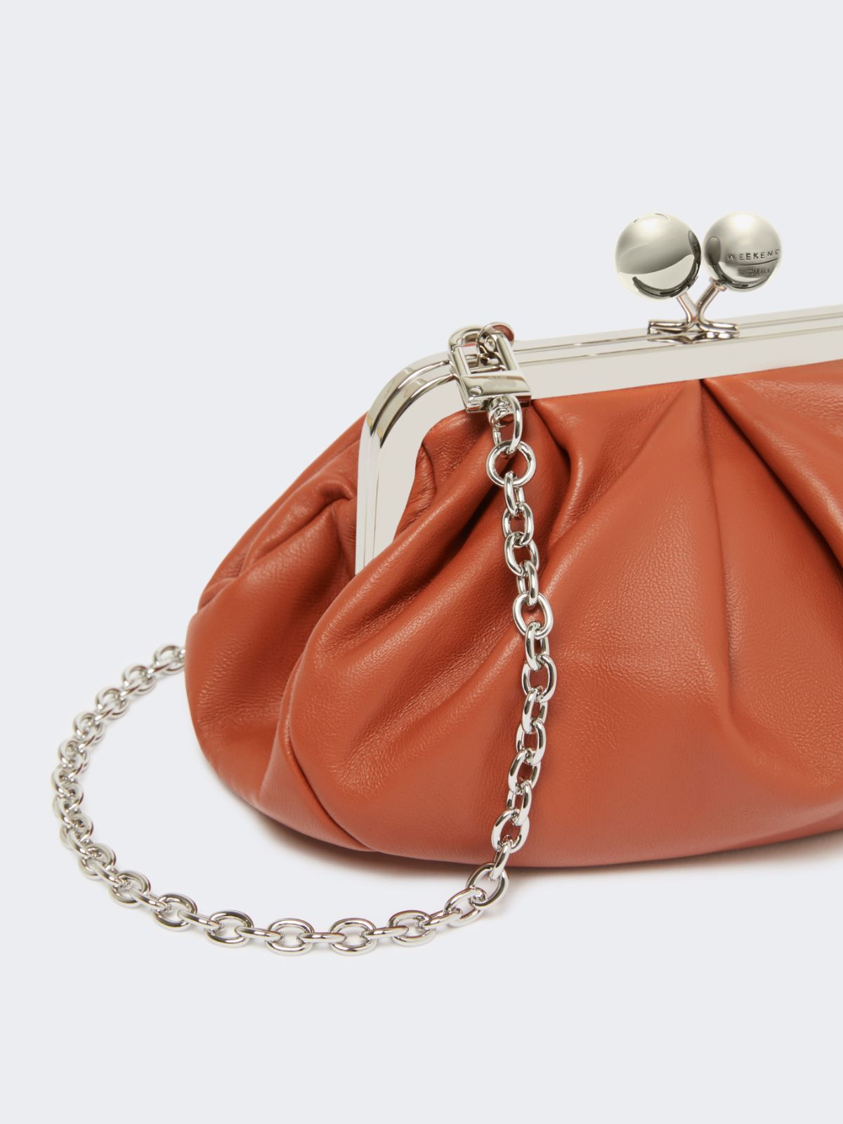 Weekend Max Mara Small Sheepskin Pasticcino Bag In Brown