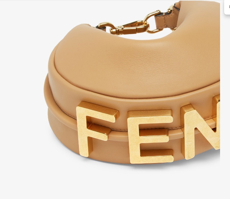 Shop Fendi Beige Leather Mini-bag In Nude