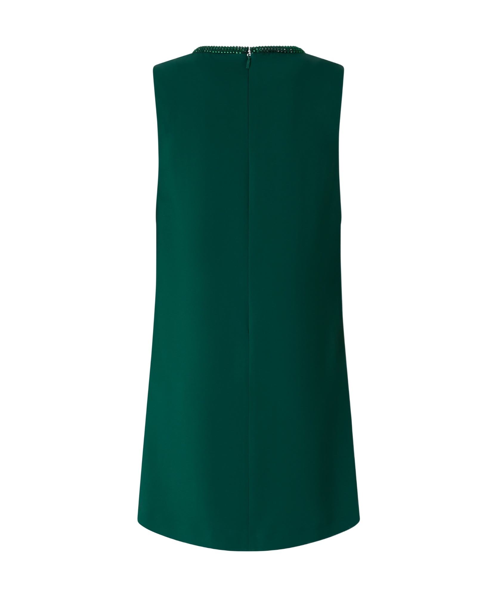 Pinko Mini Dress With Jewel Neck In Green