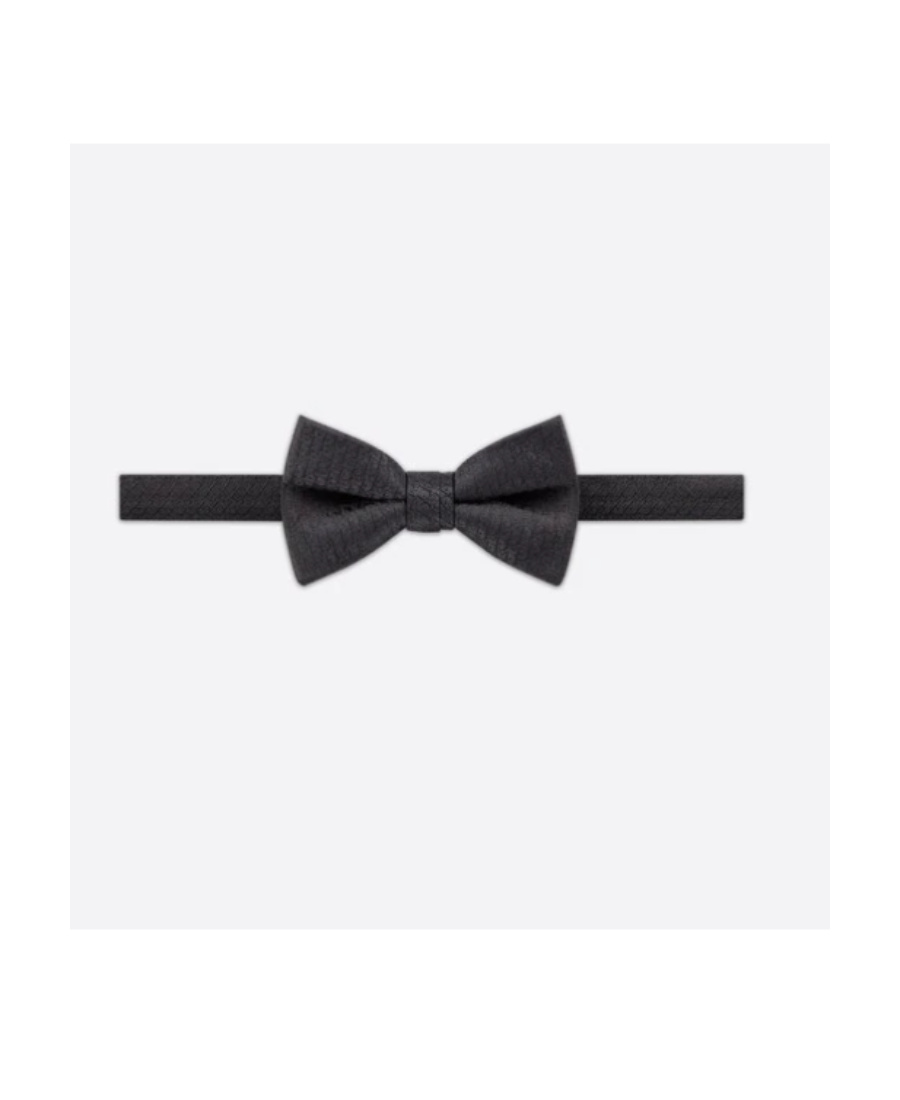Dior Twill Bow Tie In Black