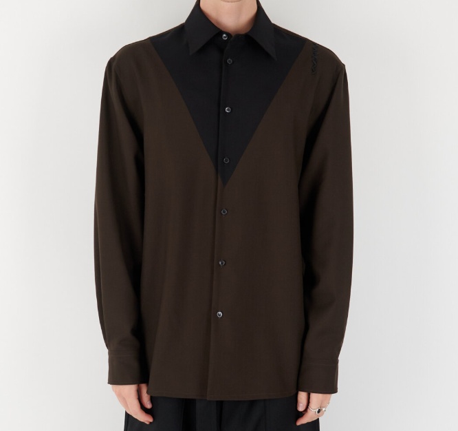 Marni Color Matching Design Shirt In Black