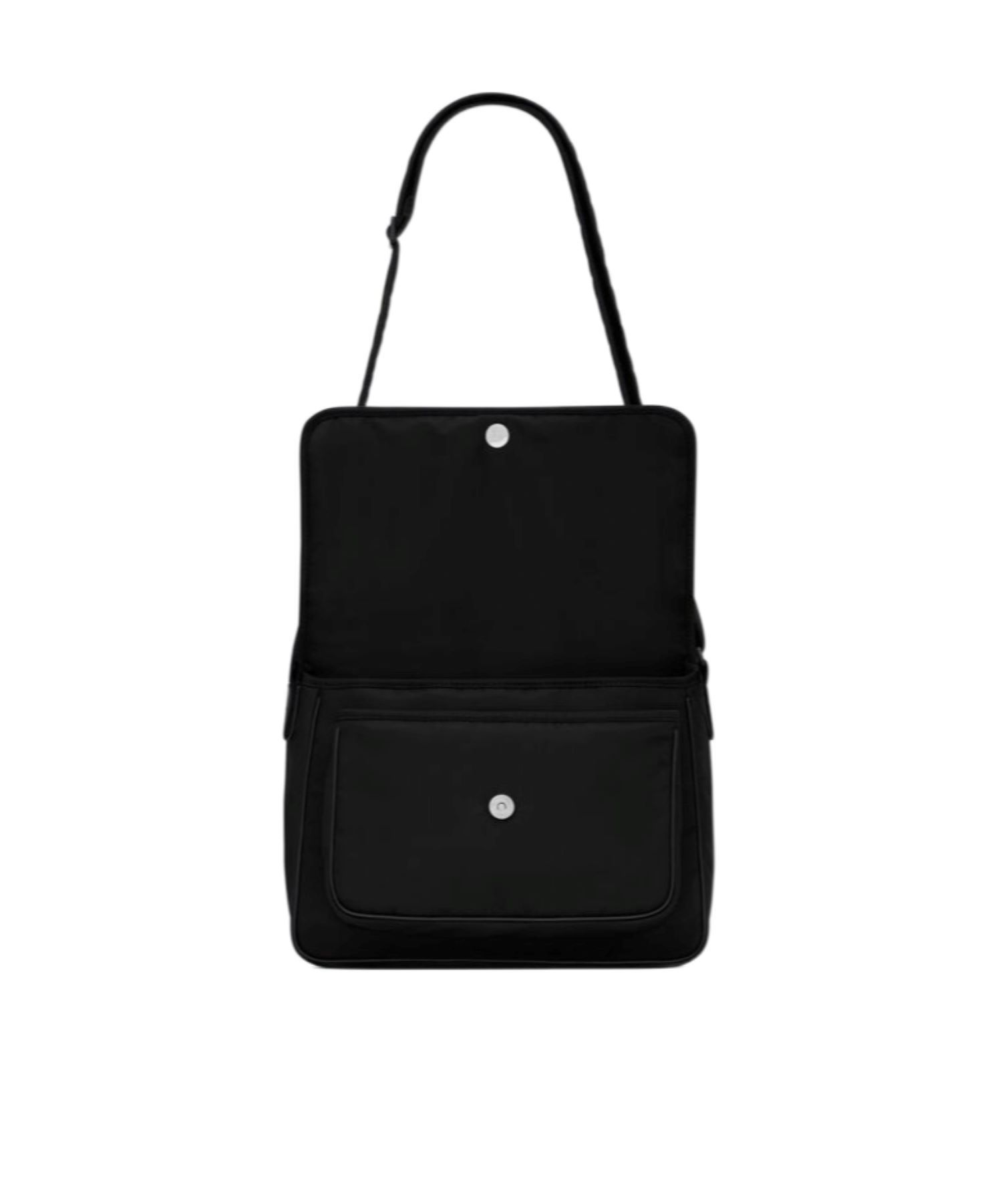 Saint Laurent Niki Ysl-plaque Messenger Bag In Black