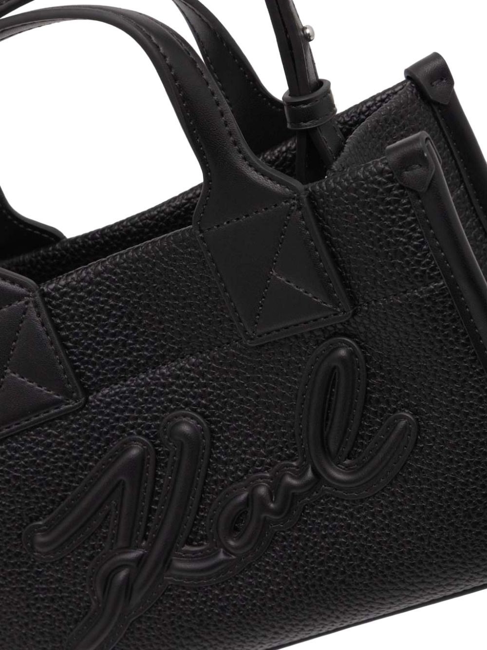 Karl Lagerfeld K/skuare Grainy Tote Bag In Black