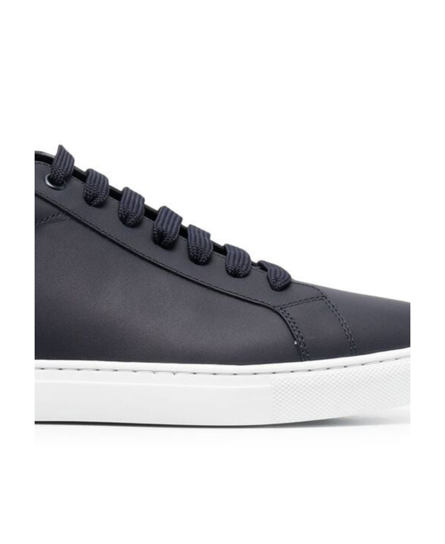 Emporio Armani Logo Pattern Low-cut Shoes In Black