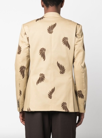 Dries Van Noten Long-sleeved Coat In Nude
