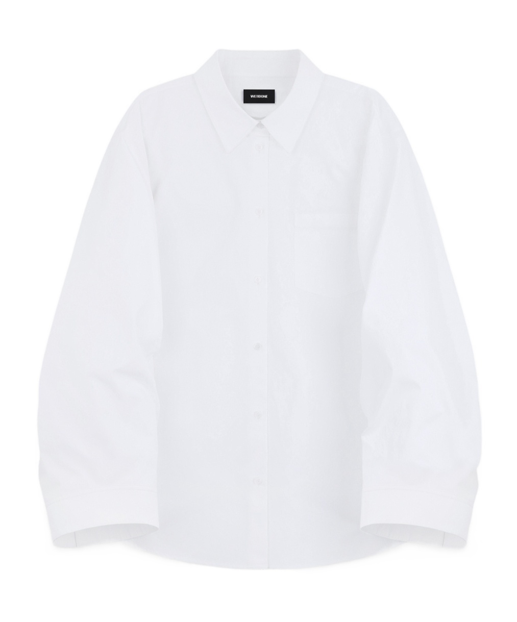 We11 Done Long-sleeved Shirt In White