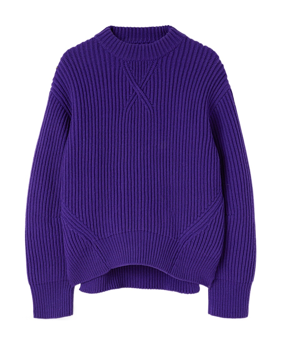 Jil Sander Ribbed-knit Wool Jumper In Blue