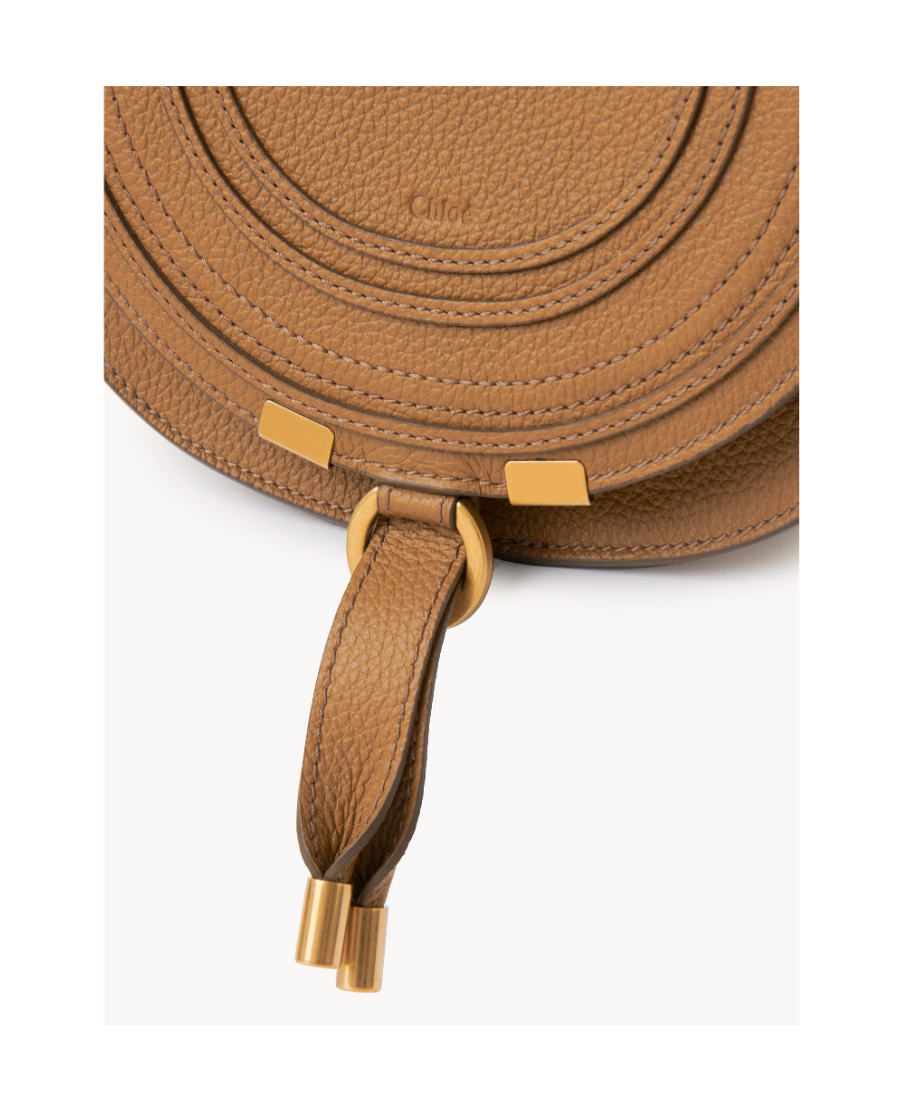 Chloé Tan Small Marcie Saddle Bag In Green