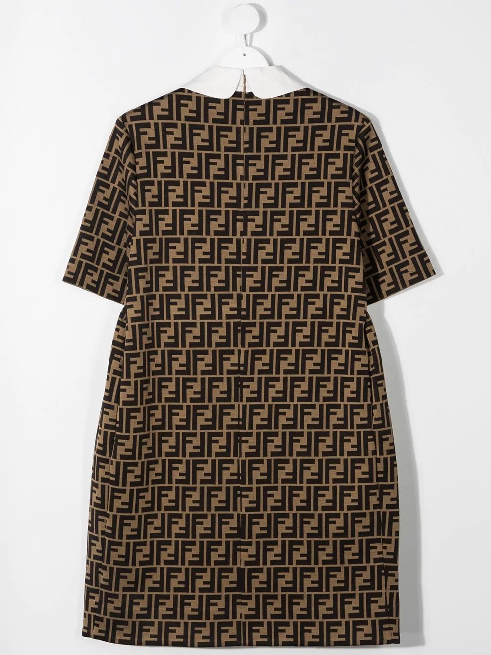 Fendi Ff Cotton-blend Dress In Black