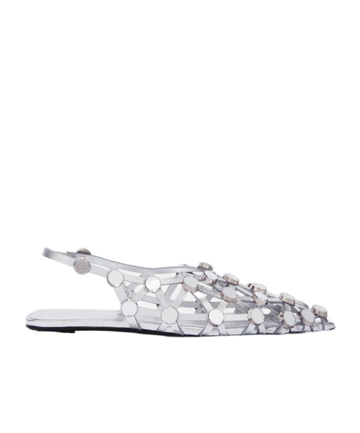 Attico Ballerina Grid In White