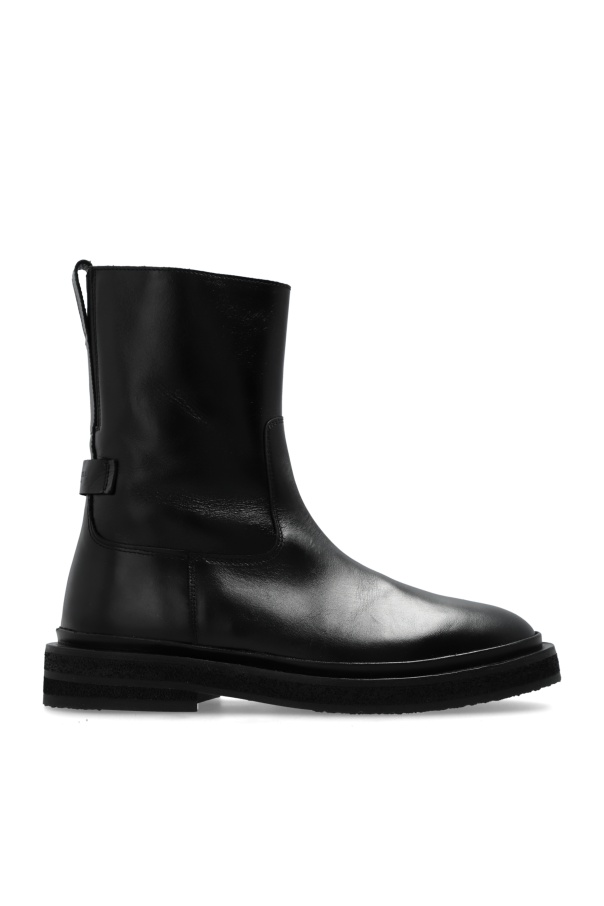 Allsaints Round-head Short Boots In Black
