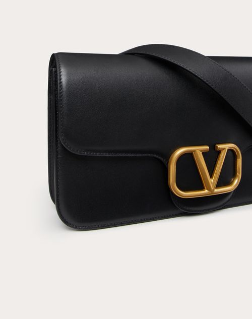 Valentino Small Vlogo Messenger Bag In Black