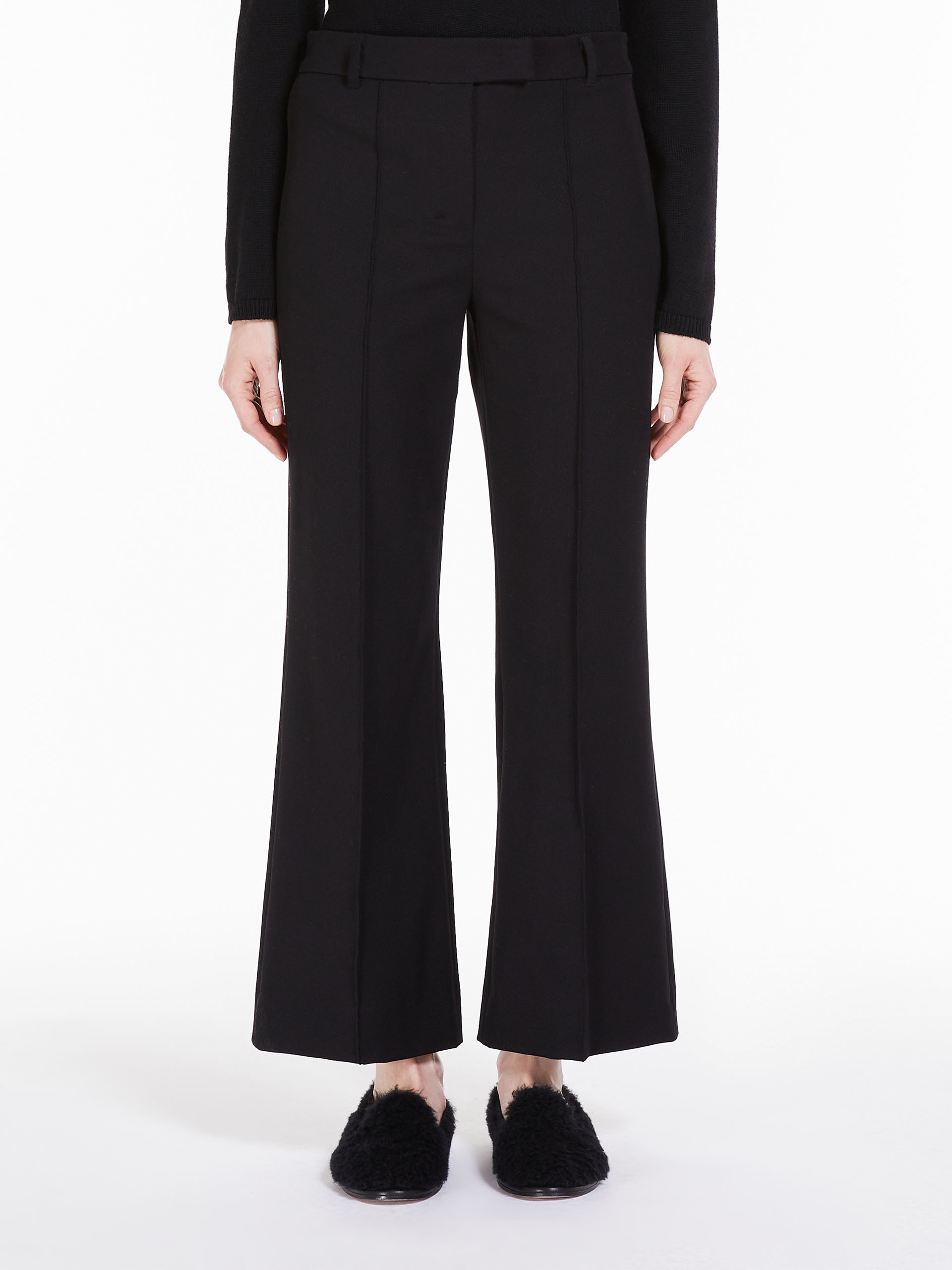 Max Mara Pleated High-waisted Casual Pants In Black
